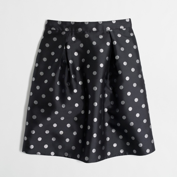 J. Crew Factory Dresses & Skirts - NWT J. Crew Factory Silver Dot Jacquard Skirt Sz 0